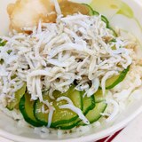 冷凍キュウリで(^^)釜揚げしらすの大根おろし丼♪